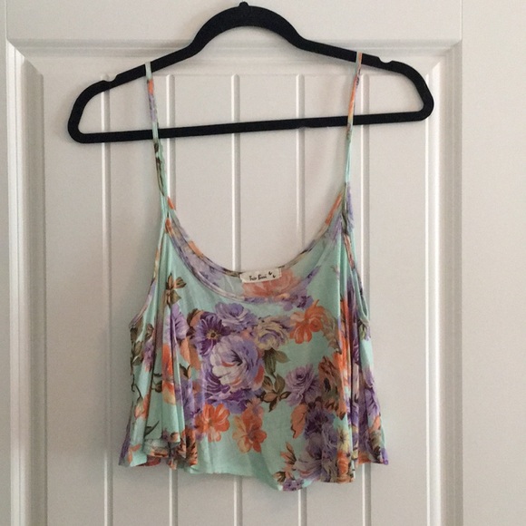 Lulus Tops - Spring Summer Floral Crop Top